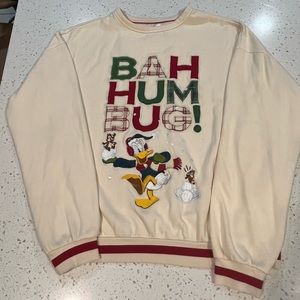 Disney Adult Sweatshirt - Donald Duck Chip N Dale Bah Humbug
